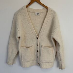 Wilfred Ruth Cardigan Relaxed Merino Wool Boucle Birch Cream SzXS